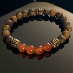 Carnelian & Tiger’s Eye 8mm Bracelet
